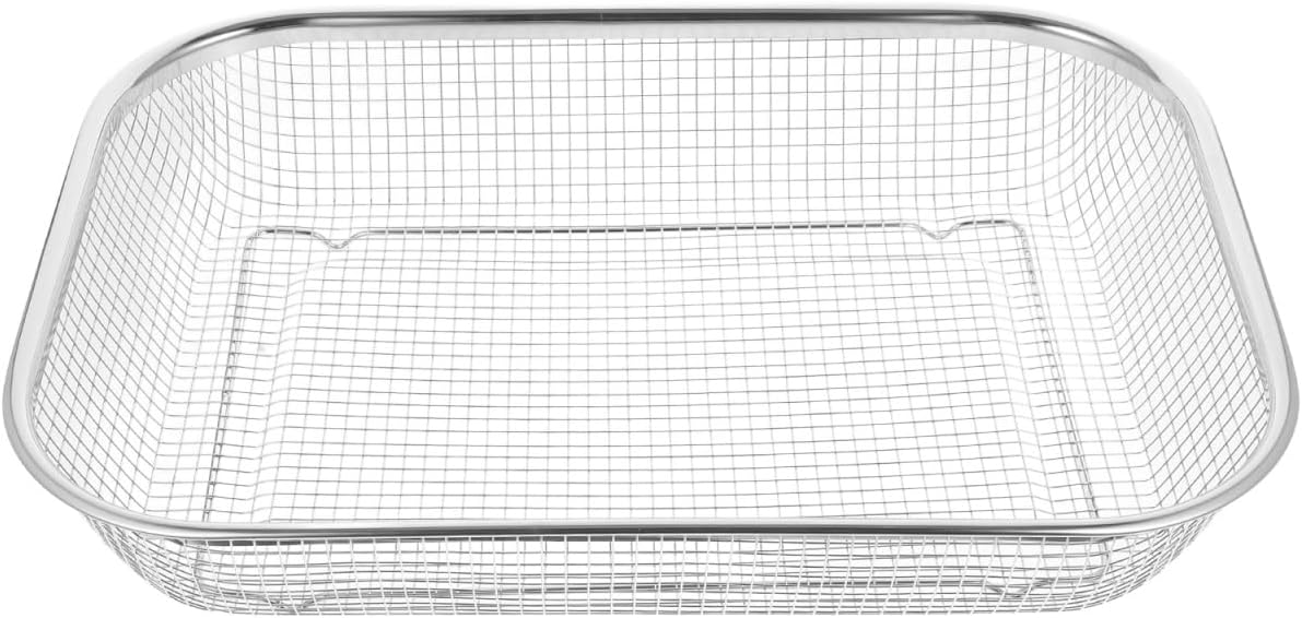 UPKOCH Large Stainless Steel Mesh Basket for Dishwasher 14.56x10.62x2.95In Silverware Drainer Chopstick Holder Metal Cutlery Organizer Sink Drying Tray