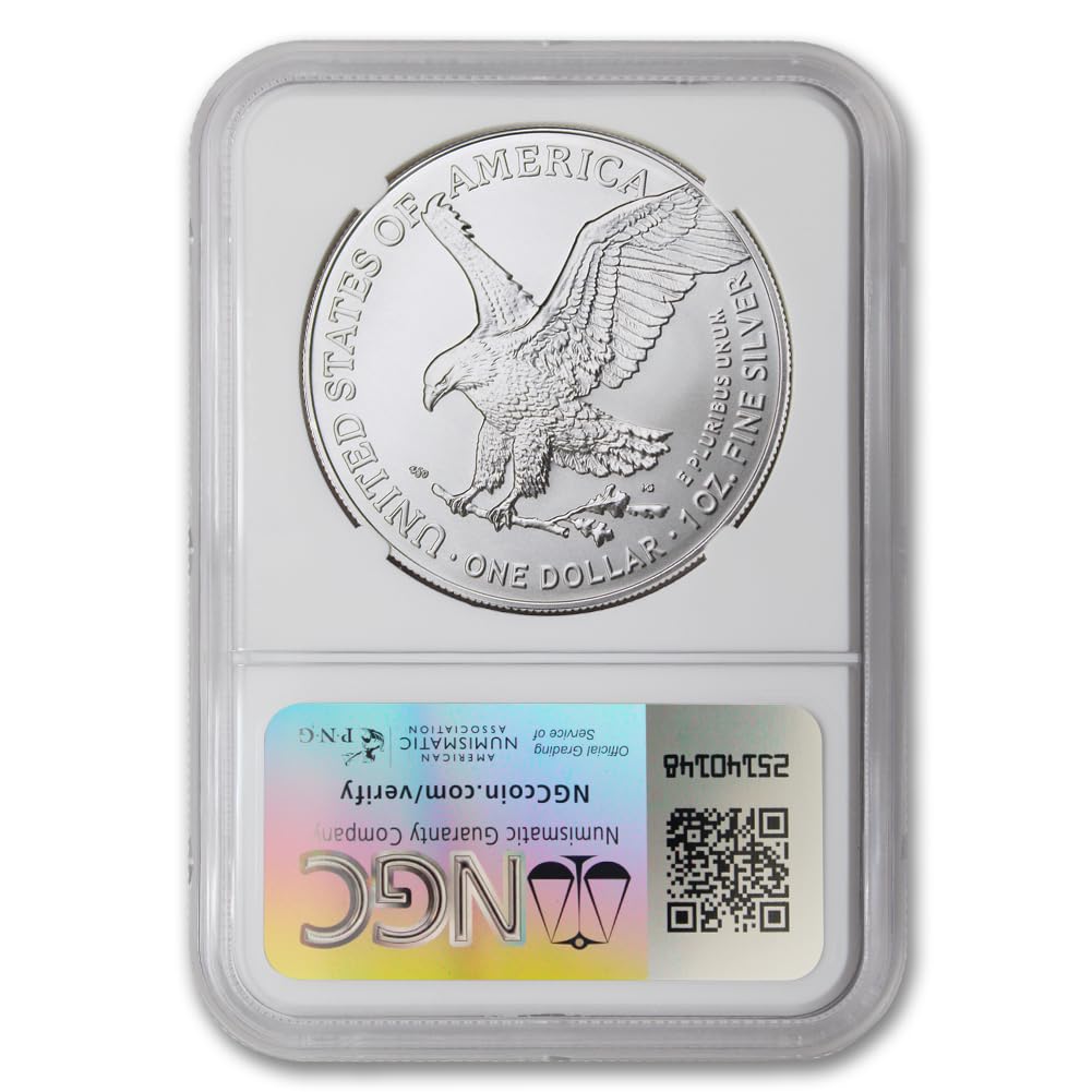 2025 (W) 1 oz American Silver Eagle Coin Gem Uncirculated (Early Releases - Struck at West Point Mint) $1 NGC GEMUNC