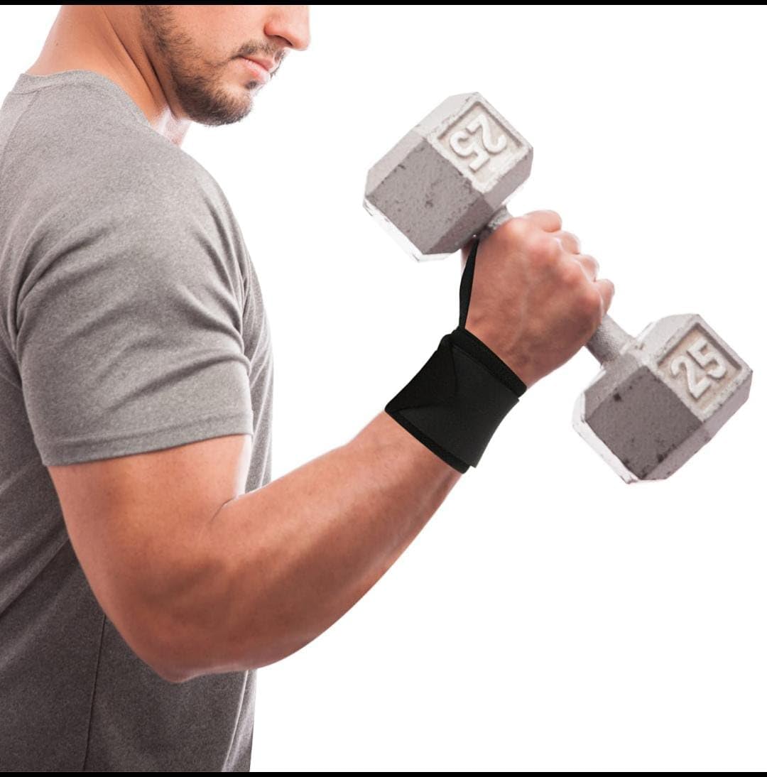 WEIGHT LIFTING WRIST WRAPS - STIFF & HEAVY DUTY - FOR POWERLIFTING, BODYBUILDING, CROSS TRAINING & HEAVY PRESSES
