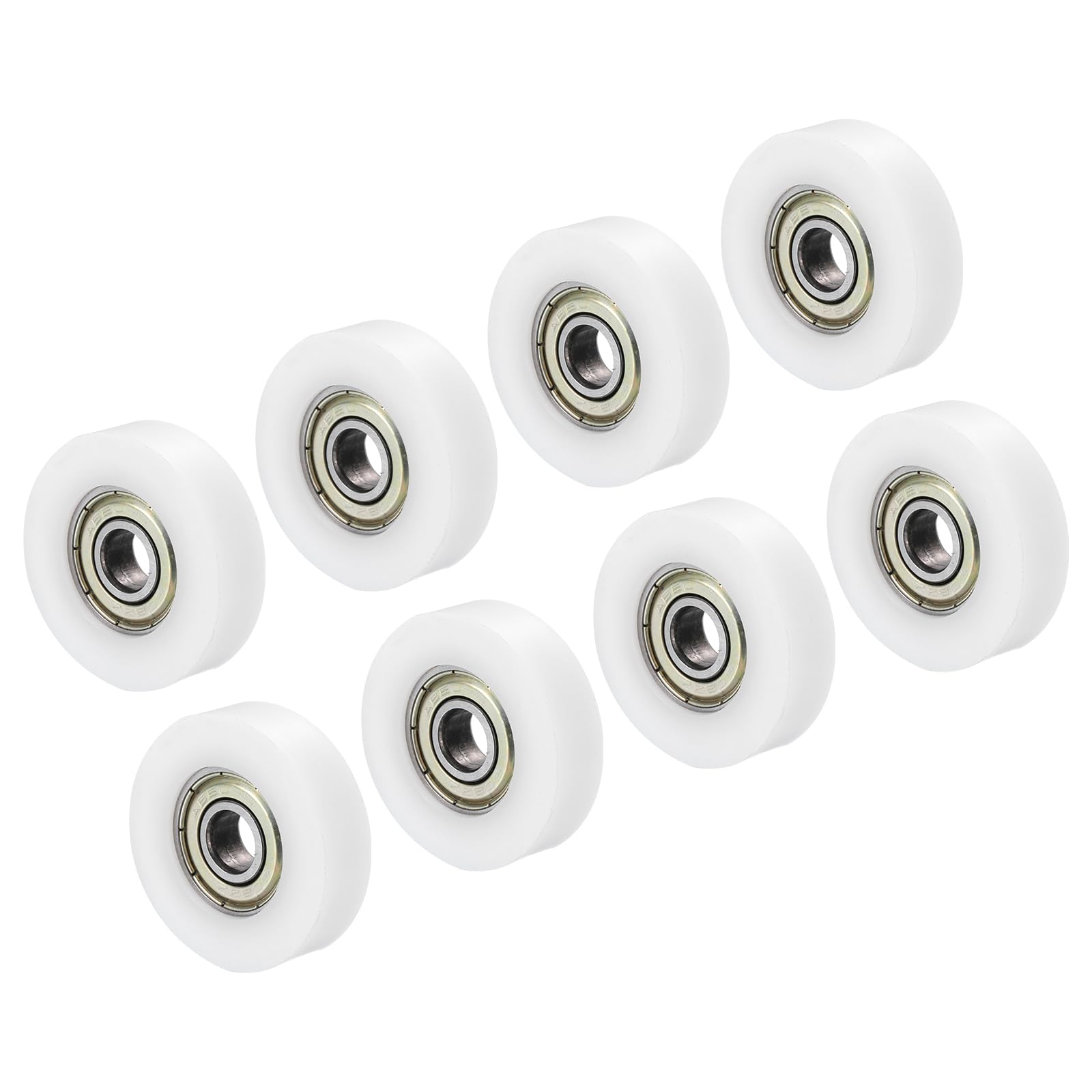PATIKIL Nylon Pulley Wheel 10x38x12mm, 8 Pack 608zz Bearing Sliding Conveyor Roller Wheel for Door Window Drawer Hardware Driving Mechanical Equipment, White — Amazon image 7