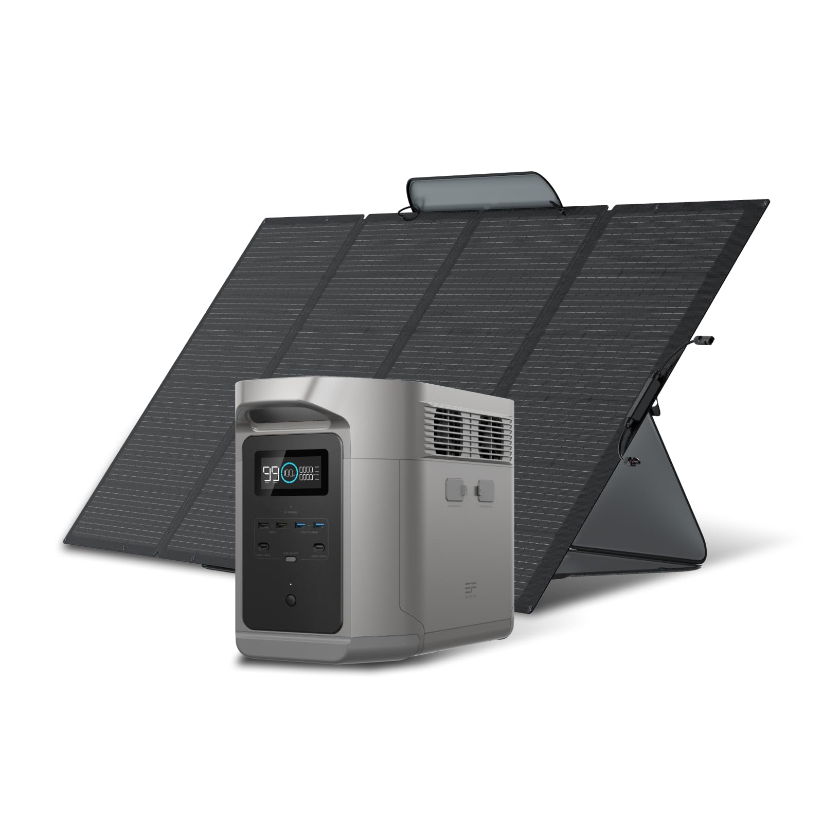 EcoFlow ポータブル電源 DELTA 2 Max S 2048Wh EcoFlow Battery Generator DELTA 2 Max Solar Generator, 2400W
