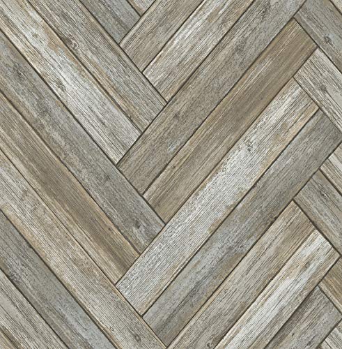 NextWall Faux Chevron Wood Peel and Stick...
