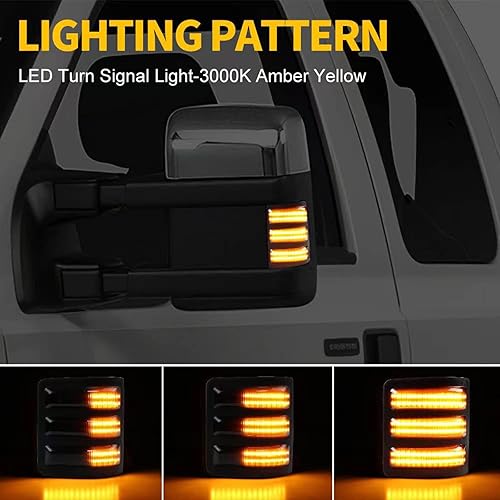 Miniatura 2 de Jinfili Switchback - Lámpara LED ámbar de señal de giro para espejo lateral, color blanco, compatible con Ford F250, F350, F450, F550, Super Duty