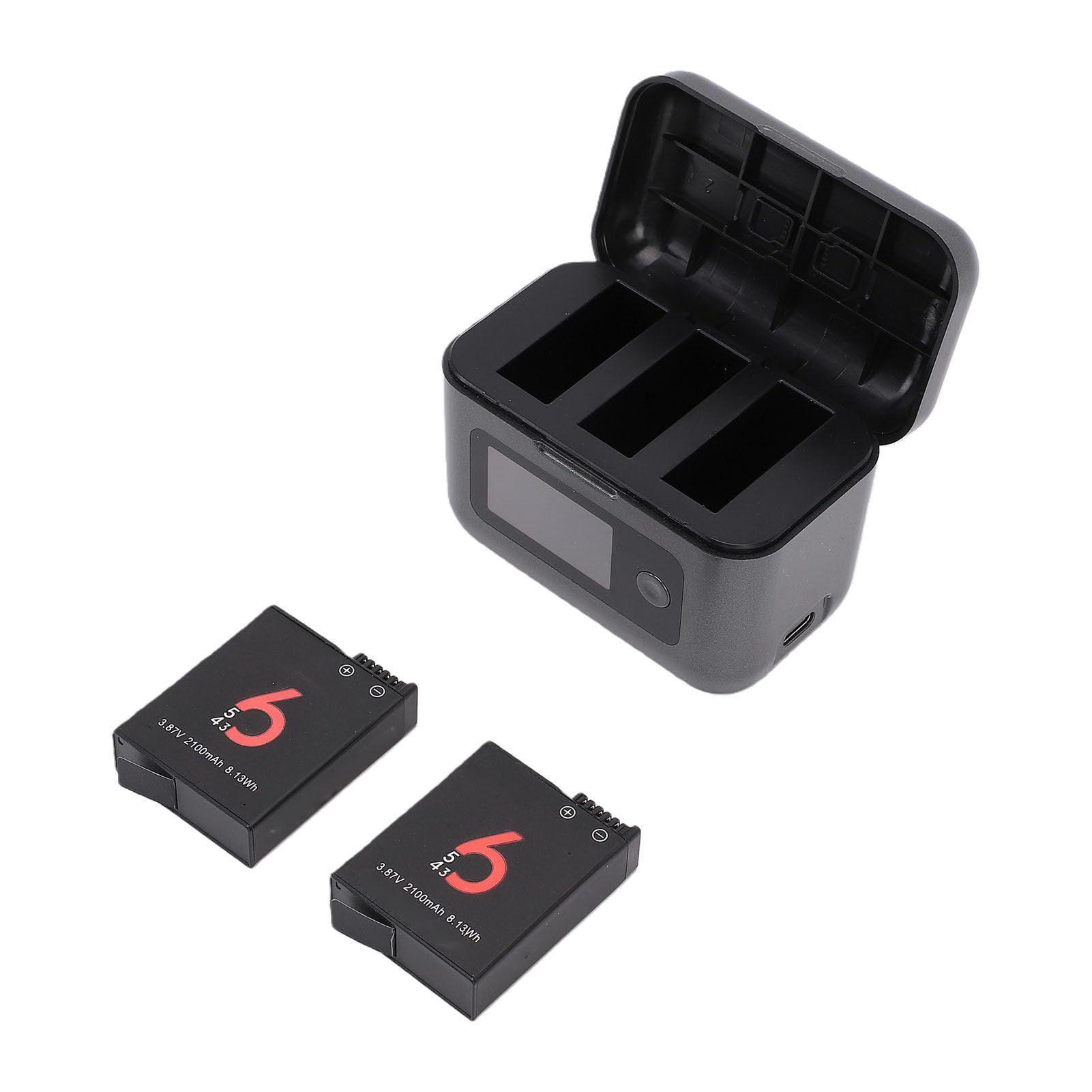Jectse 3-kanałowy Koncentrator ładowarki z podwójną stacją Przechowywania AkumulatoróW 2100 MAh PD 30 W Szybkie ładowanie do Działania 6 5 Pro 4 3 360