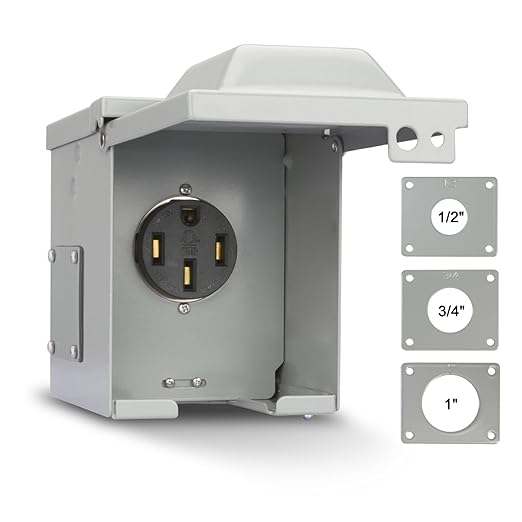 MIARALA 50 Amp RV Power Outlet Box 50 Amp 125/250 Volt Electrical