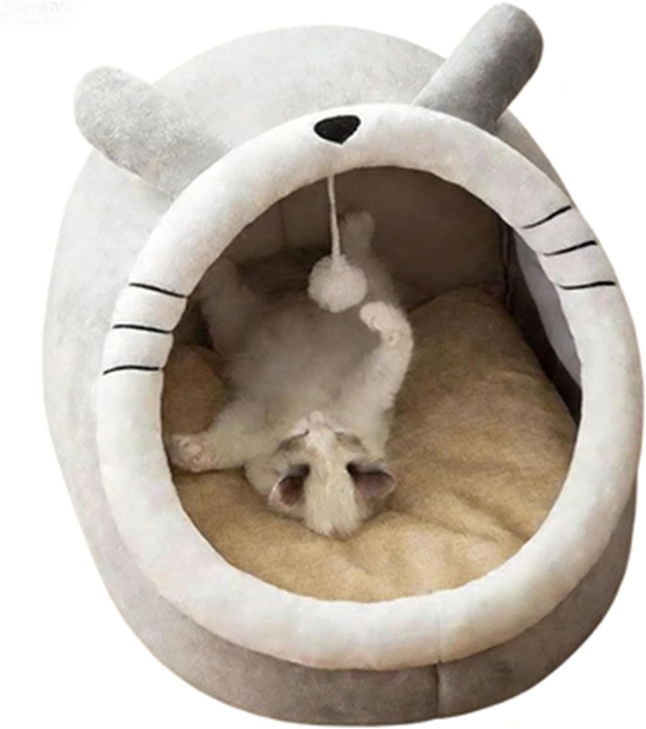 Foldable Cat Dog Bed Mat, Cartoon Removable Washable Pet Sleeping Bag for Small Dogs and Cats(4,Large)