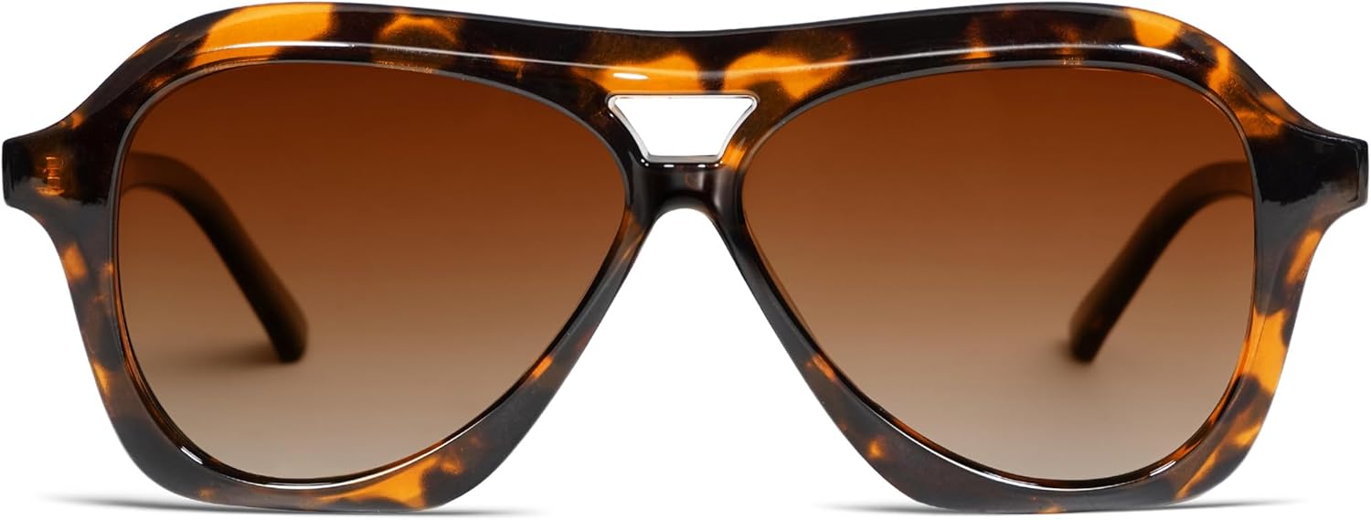 VANLINKER Retro 70s Square Aviator Sunglasses Womens Men Trendy Polarized Vintage Shades VL9768