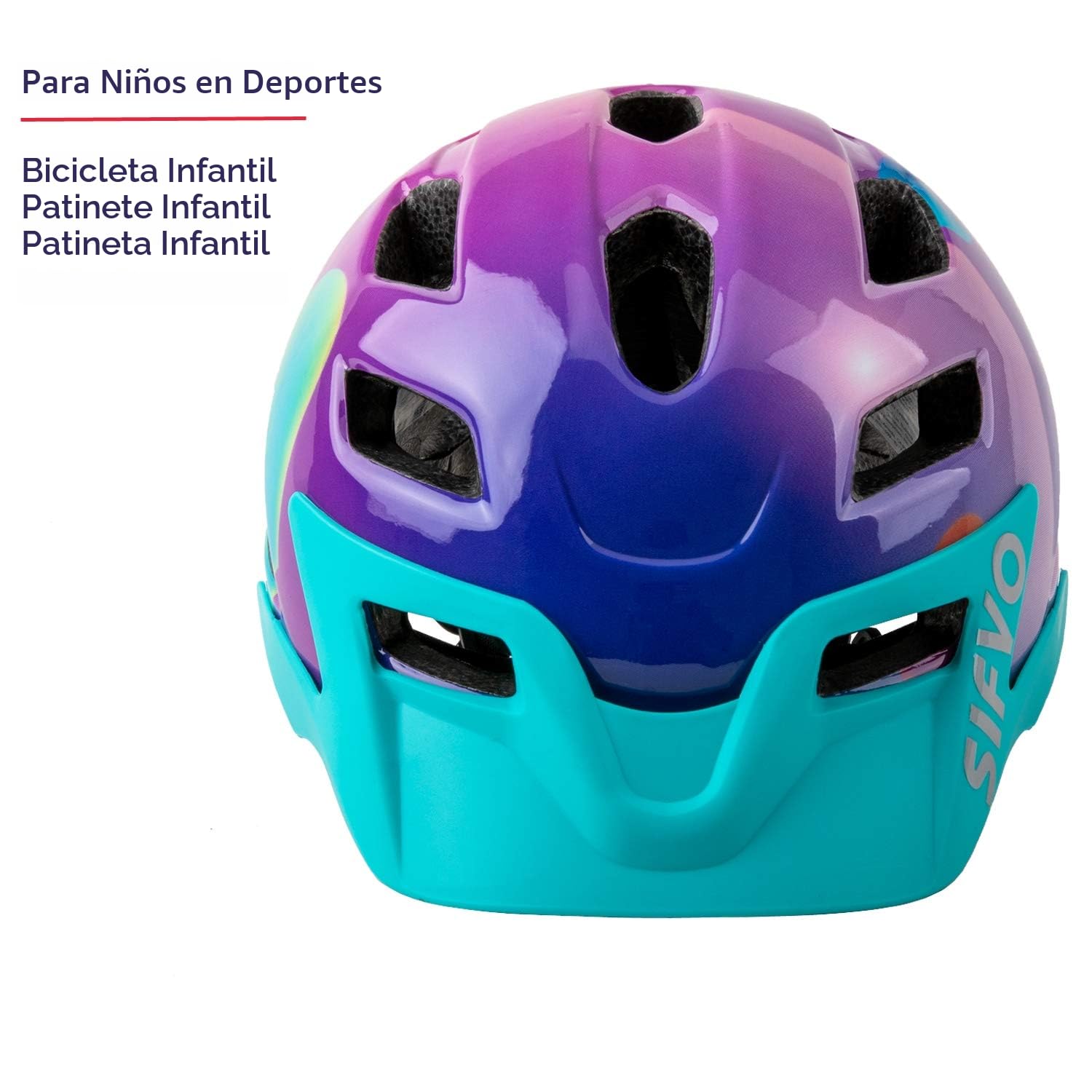 SIFVO Casco Bicicleta Niño Casco Bici Niño, Cascos para niños y niñas de 5-14 años para MTB Patinete Ciclismo Casco, 50 a 57 cm