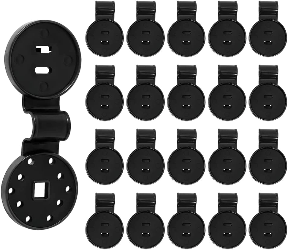 Shade Cloth Heavy Duty Lock Grip, 2024 Upgrade Black Round Plastic Sun Shade Clip Shade Cloth Fix Plastic Clips, Removable Reusable Shade Cloth Clips for Sun Shade Net Anti Bird Netting (100)