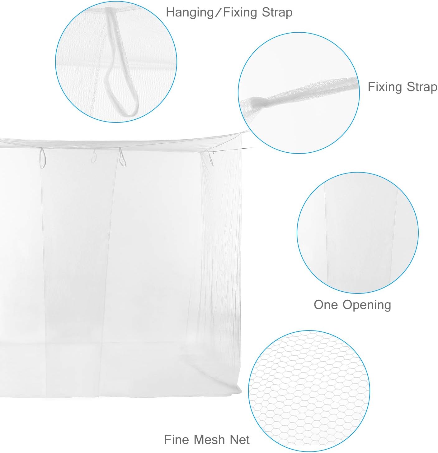 Lixada Ultra Large Mosquito Net Large Openings Netting Curtains Camping Screen House Camping Tent Netting Curtain for Bed Canopy Tent Patio Garden, Easy Installation : Sports & Outdoors