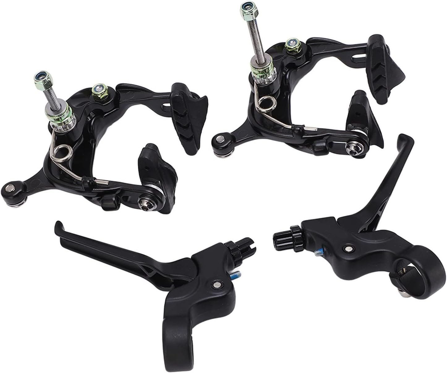 Brake Set, Aluminum Alloy Dual Pivot Brake Caliper Brake Lever Set for Folding Modified Parts