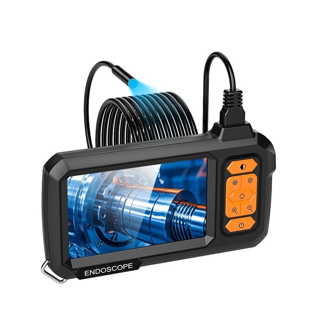 Endoscopio industriale a doppia lente Telecamera periscopio da 8 mm IP67 Schermo IPS 4.3 impermeabile for motore a tubo(5m)