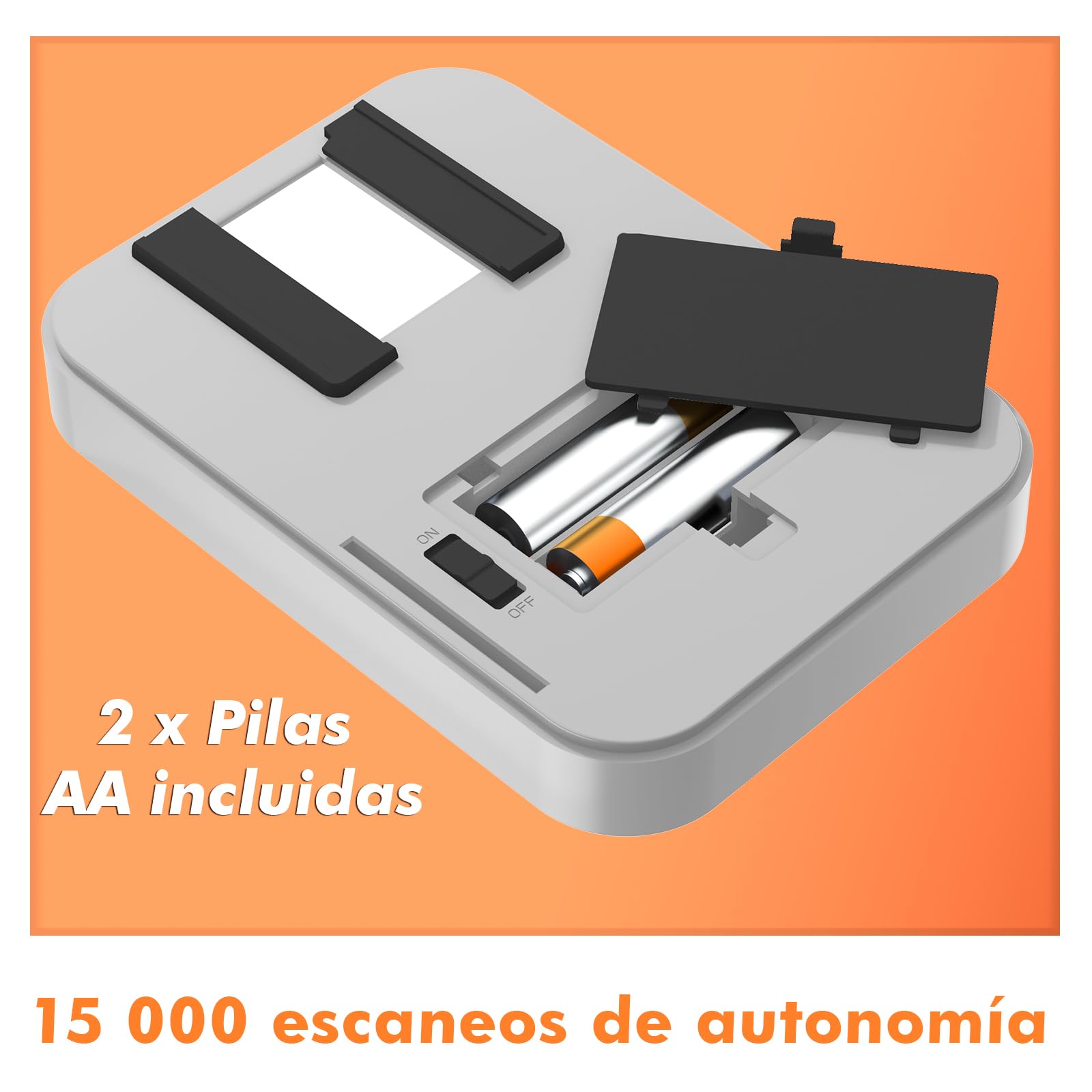 KLIM K2 Escaner Negativos 35mm - App Gratuita - Escáner de Positivos, Escaner de Diapositivas, Visor Diapositivas, Digitalizador Negativos - El Mejor escáner para Fotos Antiguas - Naranja y Gris — view 5