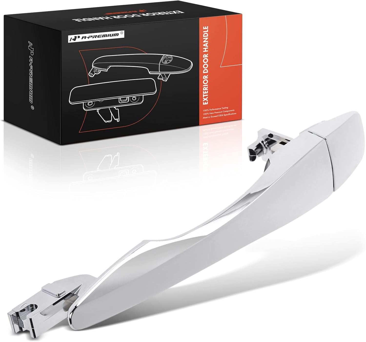 A-Premium Front Right or Rear Exterior Door Handle Compatible with Nissan Altima 2013-2018 Sedan, Pathfinder 2013-2019, Without Smart Entry System, Chrome, Replace# 82640-3TA0A, 82646-3TA0A