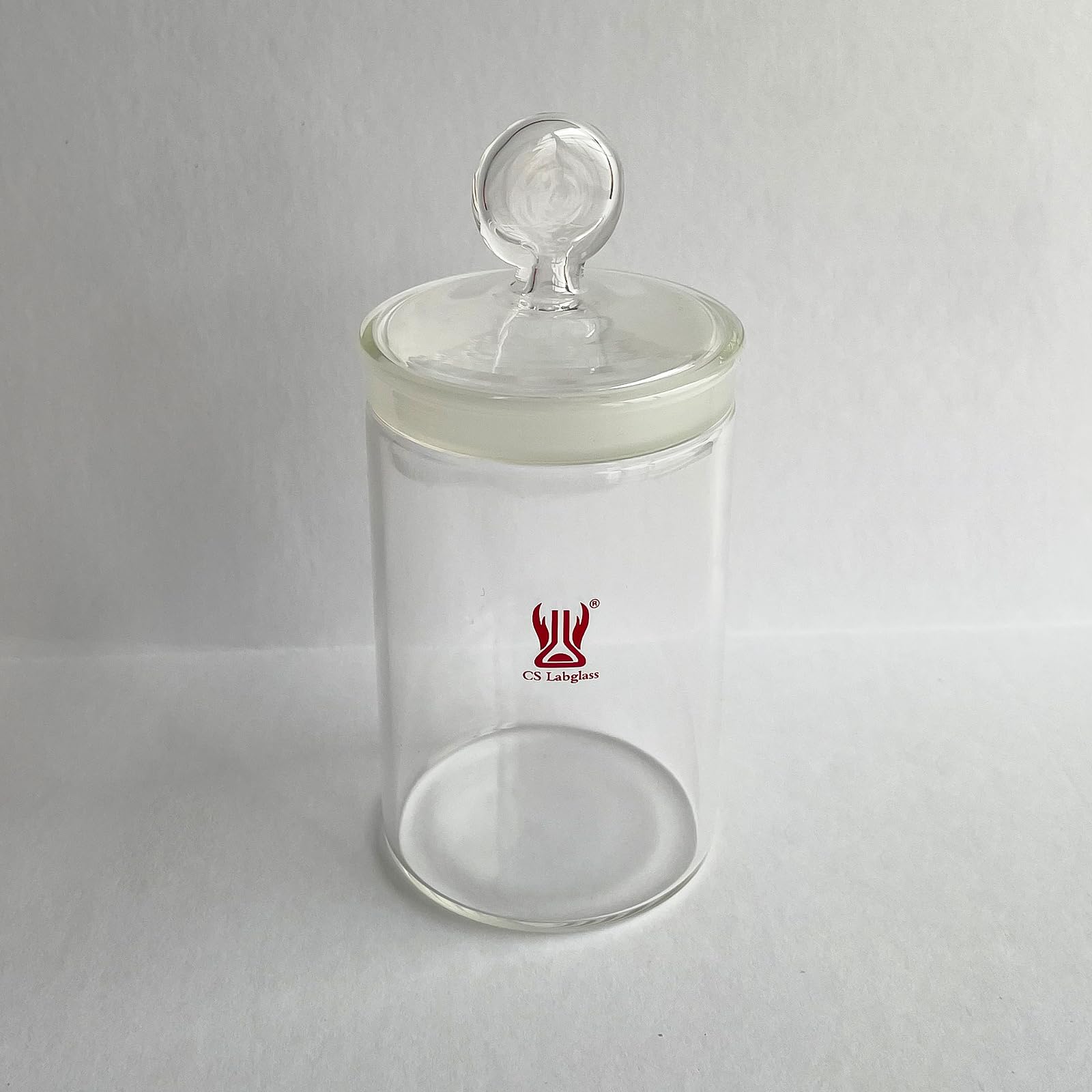 TLC Developing Tank – Cylindrical Borosilicate Glass, 65mm X 105mm, 60/12 Joint, Glass Lid – For Lab Thin-Layer Chromatography