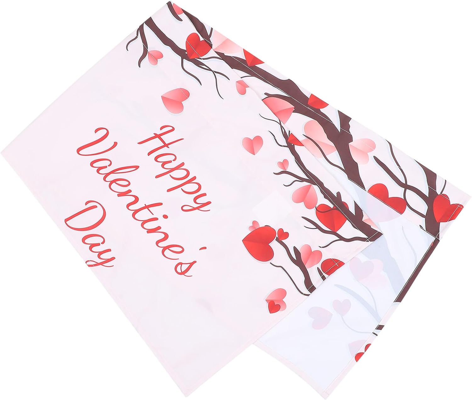 BETOOKY Valentine's Day Kitchen Window Valance Decorative Festival Cafe Window Treatments Scalloped Short Curtain for Home Décor