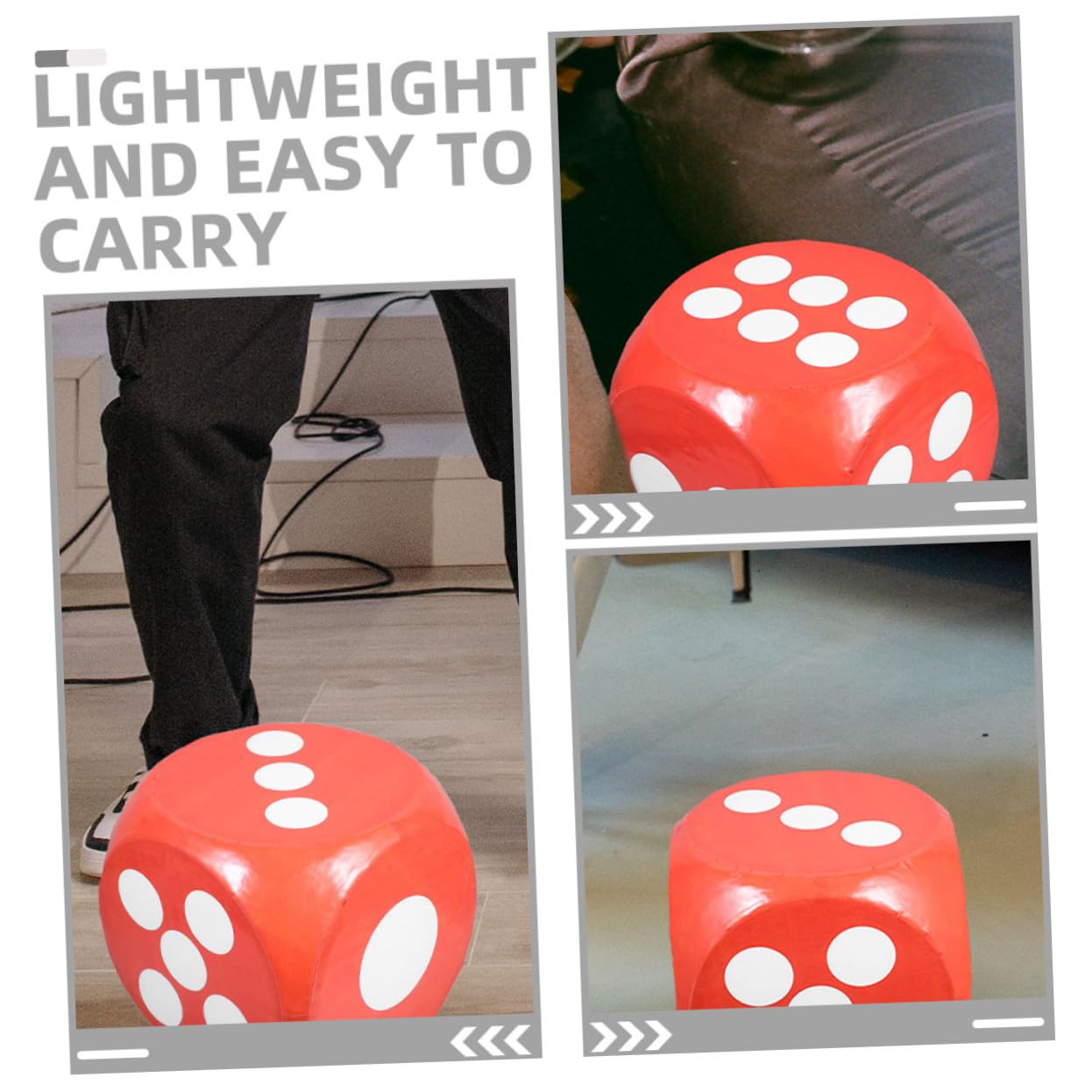 ORFOFE Dados de Espuma Jumbo Rojo para Mesa y Actividades Educativas Dados Gigantes Resistentes y para Adultos Fiestas y Aula