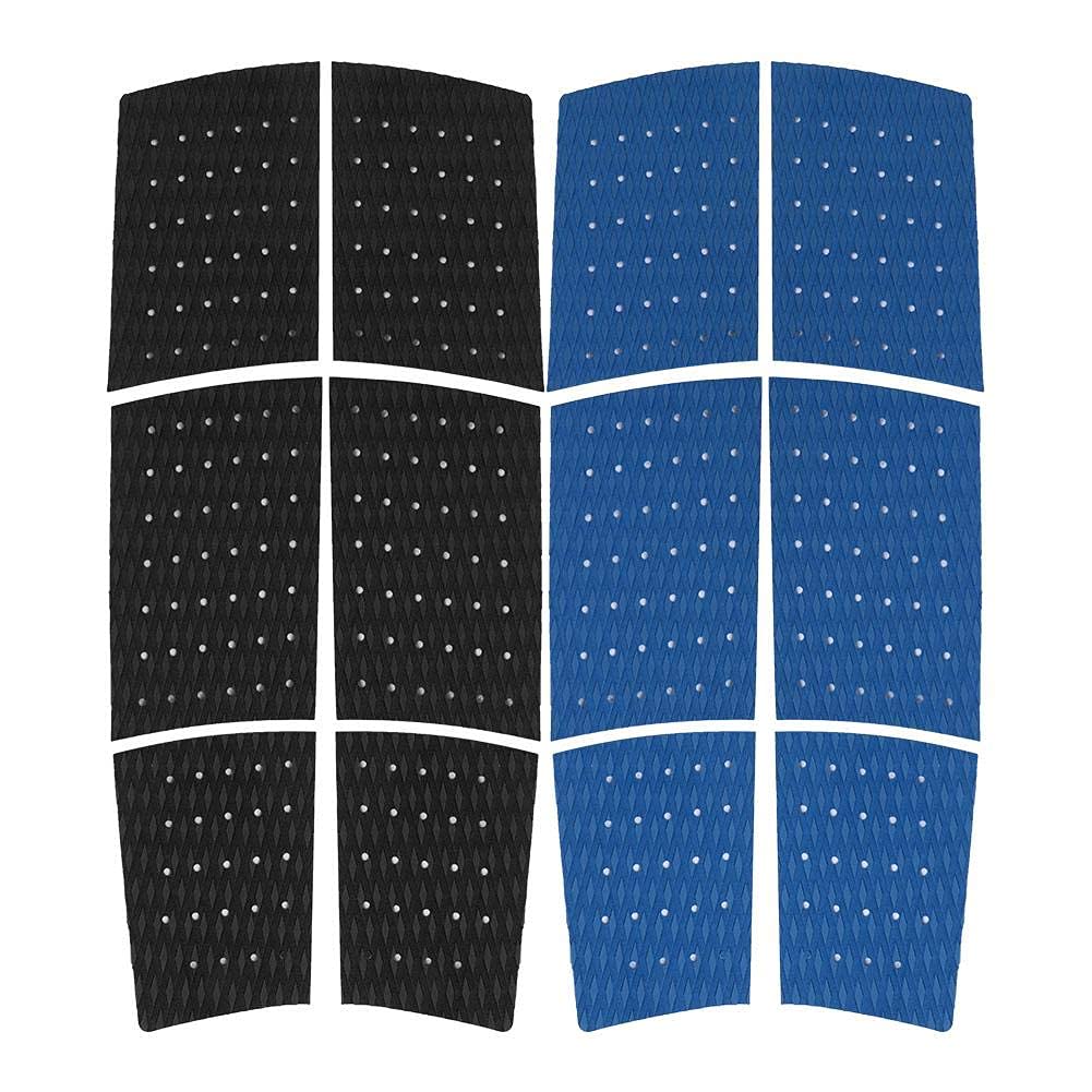 Alomejor 6PCS Surf Deck Traction Pad Premium EVA Antideslizante Full Deck Grip Traction Pad Mat Decoración para Tabla de Surf Longboard Boat Yacht