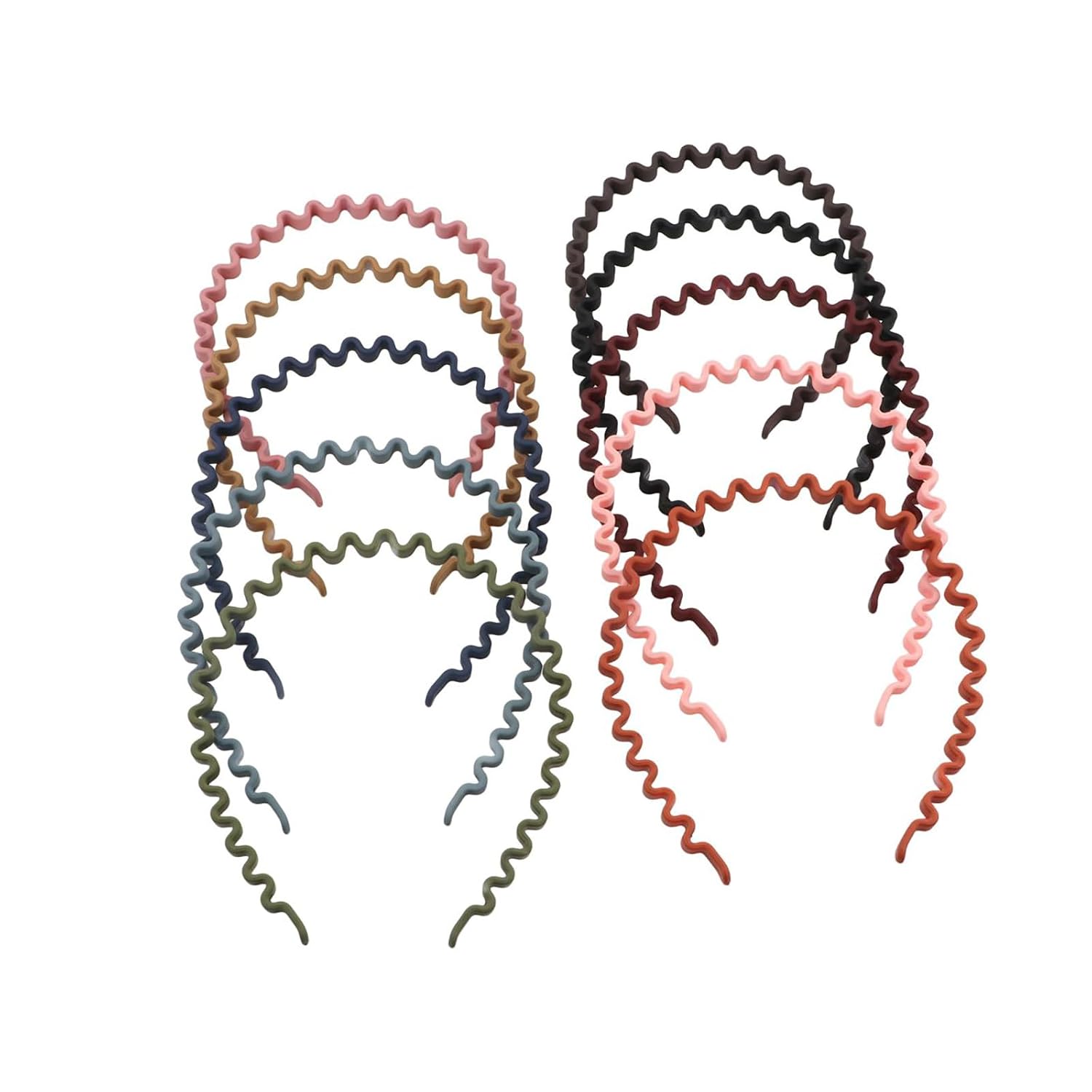 Solid Color Plastic Headbands - Non-Slip Hair Accessories