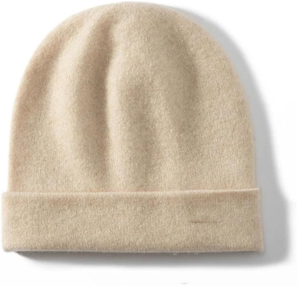 Men Goat Cashmere 2-Layer Thermal Soft Thickened Windproof Knitted Beanie Hat