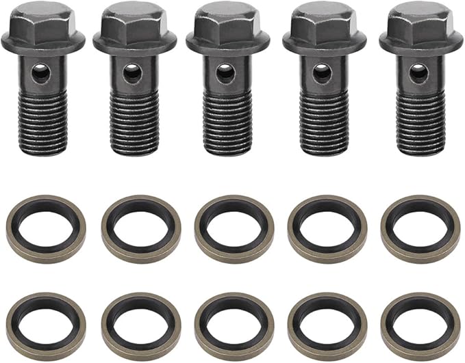 Motorcycle Brake Banjo Bolts for Brake Caliper Master Cylinder M10 x1