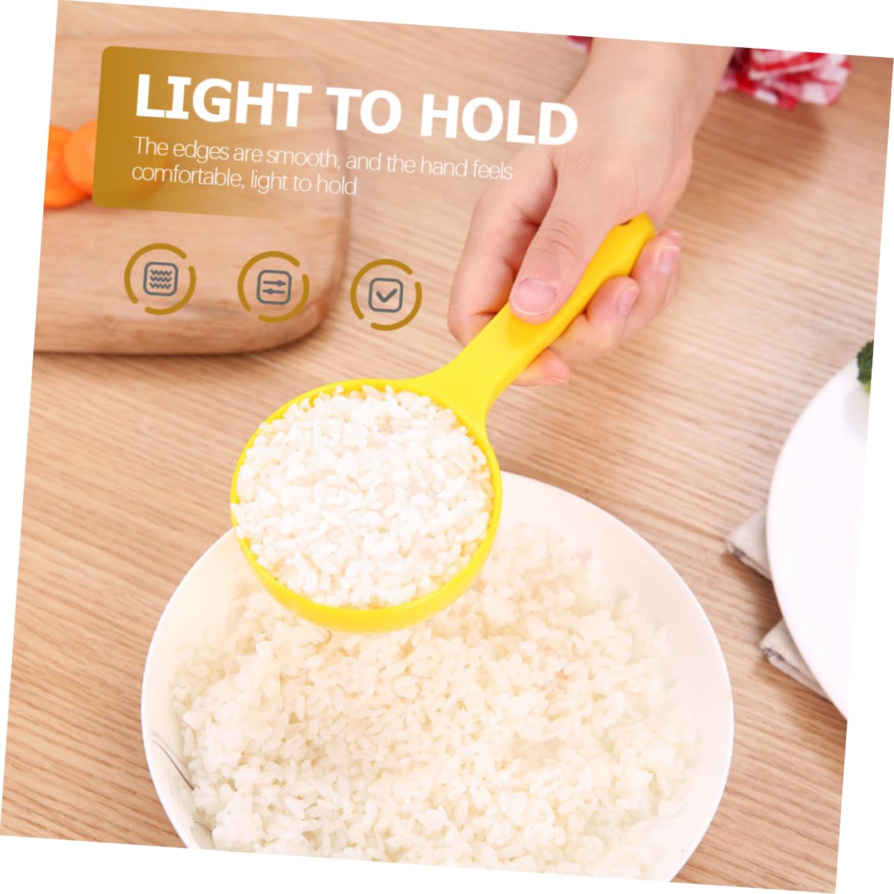 Cabilock 4Pcs Serving Spoons for Gadget for Rice Porridge and Food Serving Material Convenient for Home and Restaurant Use