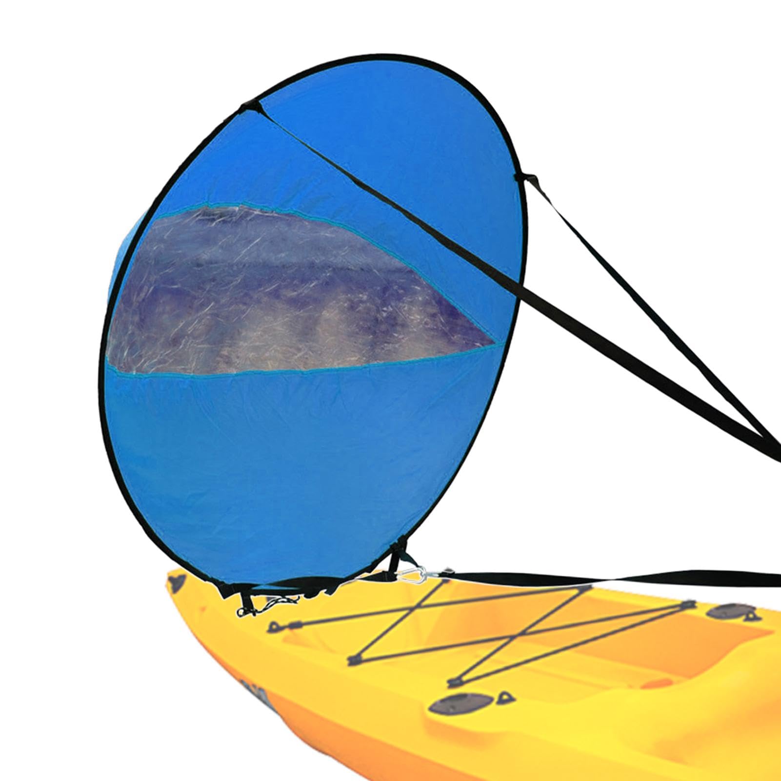 Vela de Viento para Barco de Kayak, Vela de Remo de Viento a Favor del Viento para Kayak - Velas De Kayak Plegables para Tabla De Paddle Velas De Windsurf,Suministros de navegación de Sombra de