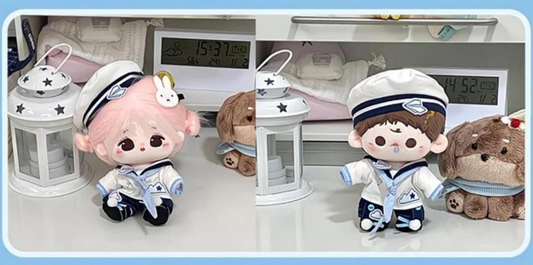 Amazon.co.jp: ぬいぐるみ服 20cm セーラー服 海軍風 水色 ぬい服 10cm