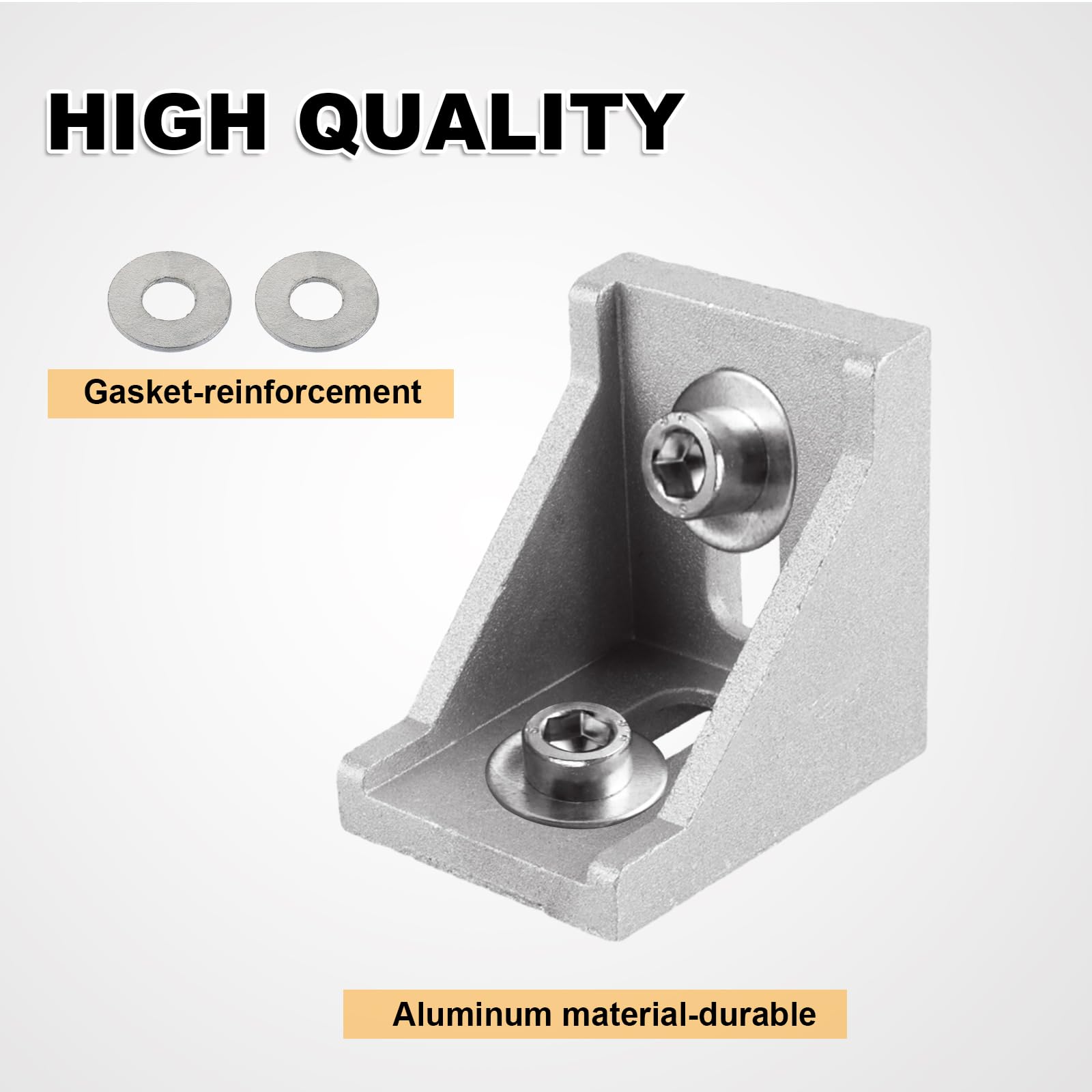 JMIATRY Lot de 24 Profile Aluminium 30 x 30mm, Equerre de Fixation, Profilés en Aluminium pour Corniere Raccord en Support Joint à Angle Droit Connecteur d'angle