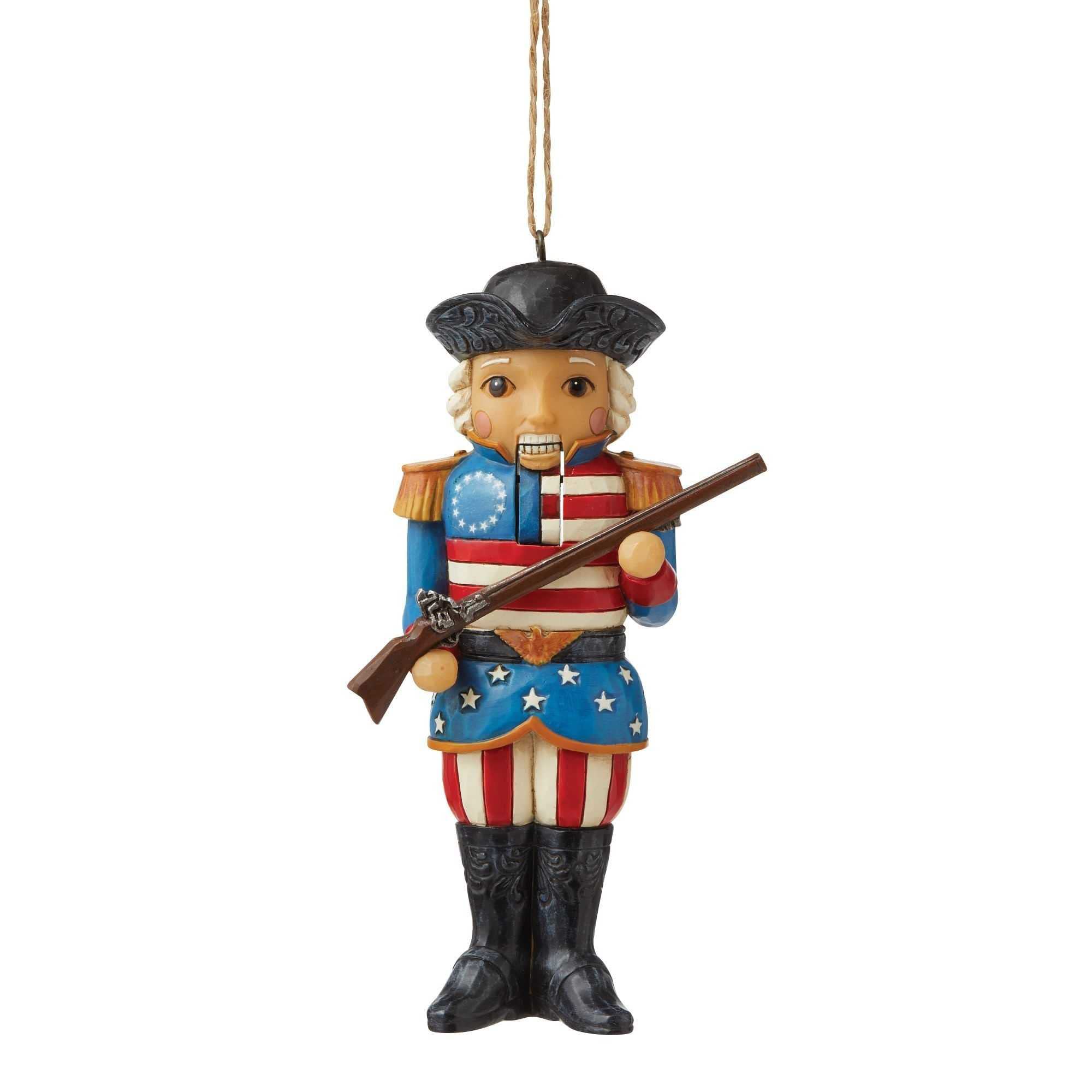 Enesco Jim Shore Heartwood Creek American Nutcracker Hanging Ornament