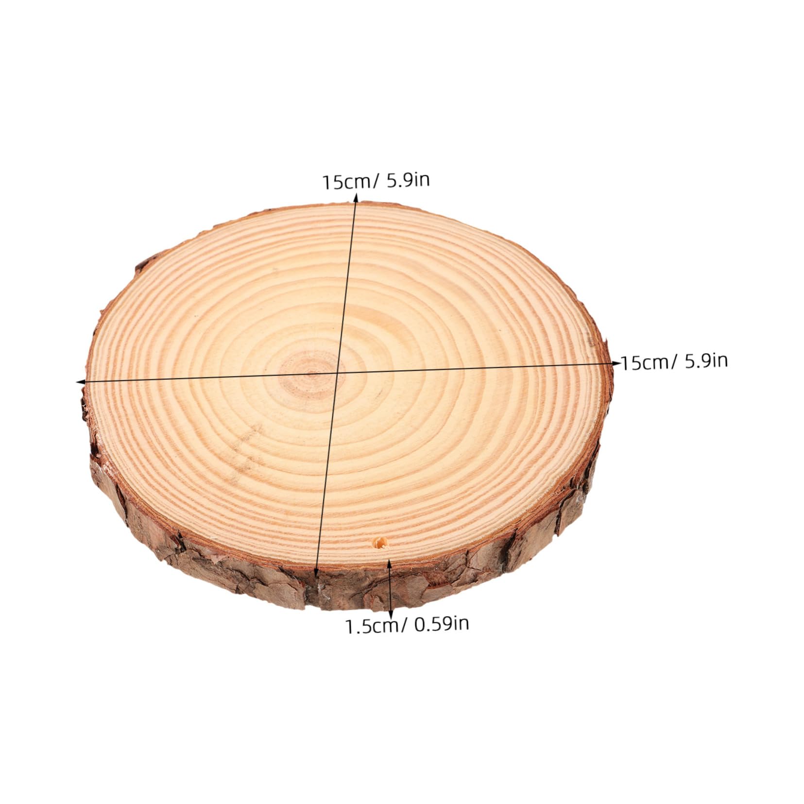 Anneome 5pezzi Fette Di Legno Grezzo Rotonde Pervori Fai Da Te Dipingere Sottobicchieri Decorazioni Rustiche Per Casa Accessori Per Fotografia