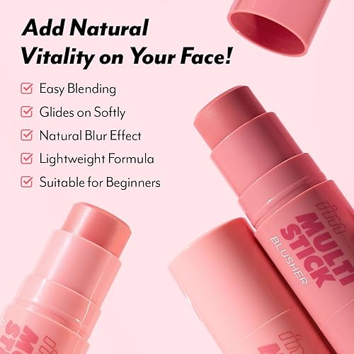 Miniatura 5 de I'M MEME I'm Multi Stick  Blusher Stick para cara  Fórmula de acabado mate fácil de mezclar adecuada para principiantes  Blusher 001 Rose