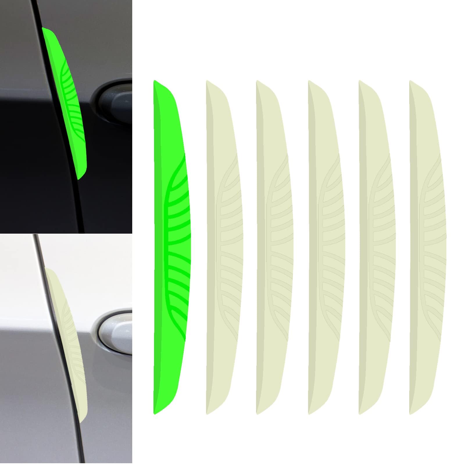 Tryagat 6 Pcs Car Door Edge Protector Trim for Audi Q5 Sportback 2020- Rearview Mirror Scratch Guard Anti-Collision Strips,White