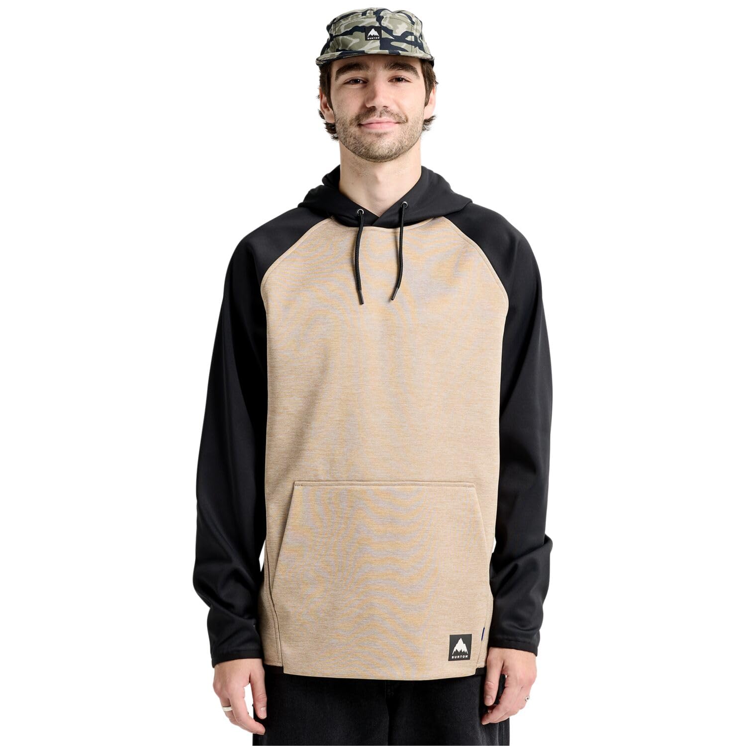 Burton - Bluza Crown Weatherproof Pullover Fleece Summit Taupe Heather/True Black Męski - Męski - Beżowy