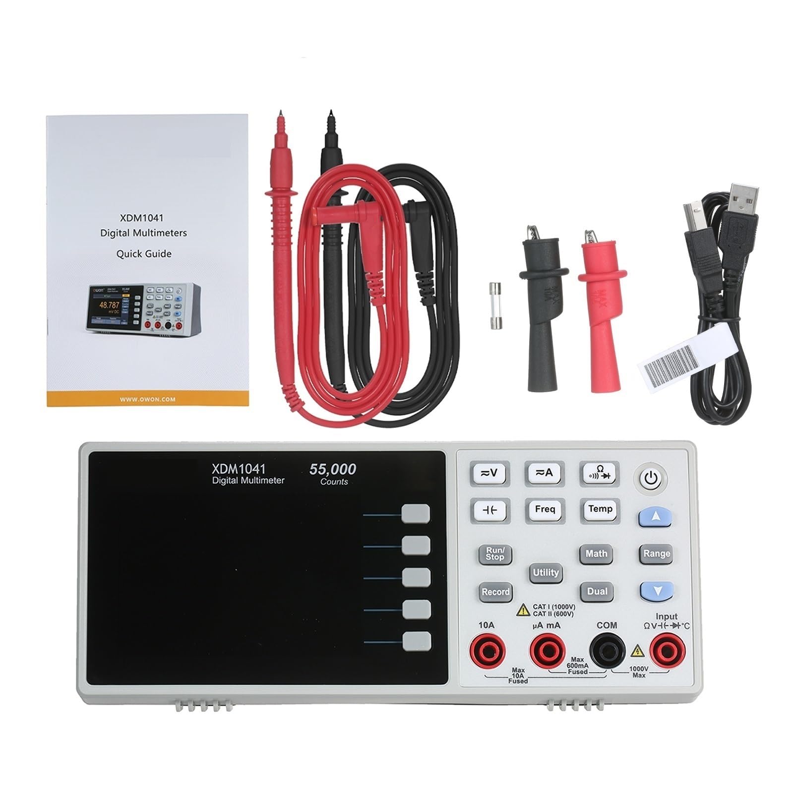 55000 Counts Digital Multimeter High Accuracy Universal Meter with 3.5inch TFT LCD Screen with Backlight Multifunctional Ammeter for DIY Use