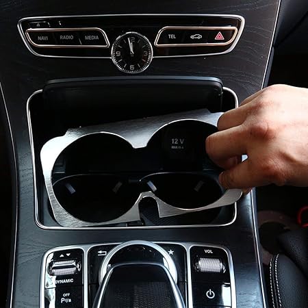 Autozubehor Aluminiumlegierung Becherhalter Abdeckrahmen Trim Fur C Klasse W205 Glc X253 E Klasse W213 Einweg Amazon De Auto Motorrad