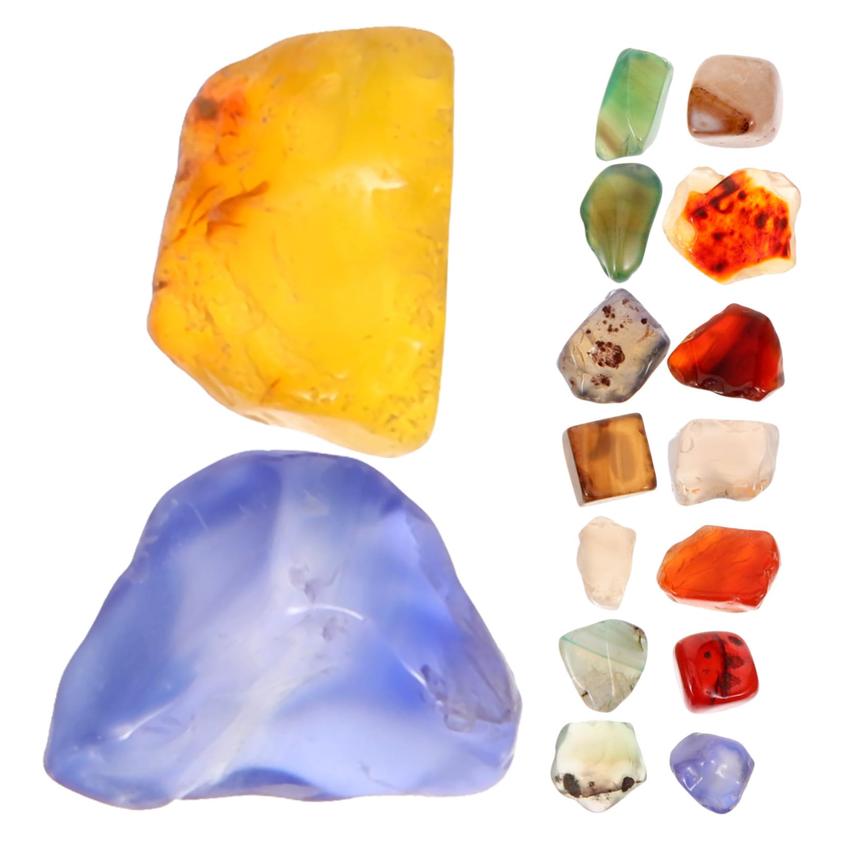 DOITOOL 3 Sätze Farbige Natursteine für Aquarien Diy Dekorationen Hochwertigem Material für Fischbehälter und Gartenlandschaften