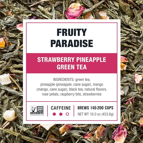 image for Tiesta Tea - Fruity Paradise, Loose Leaf, Strawberry Pineapple Green T