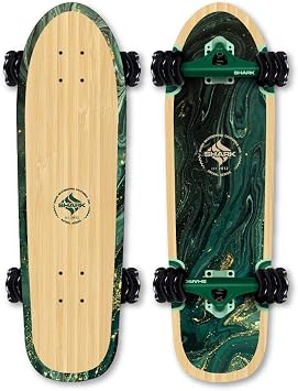 Shark Wheel Bamboo Swirl 30.7 Cruiser Skateboard Complete