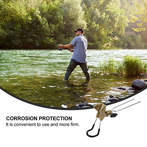 BESPORTBLE Titular Da Vara de Pesca para O Chão Banco de 360 Graus Ajustável Suporte Dobrável Rack V