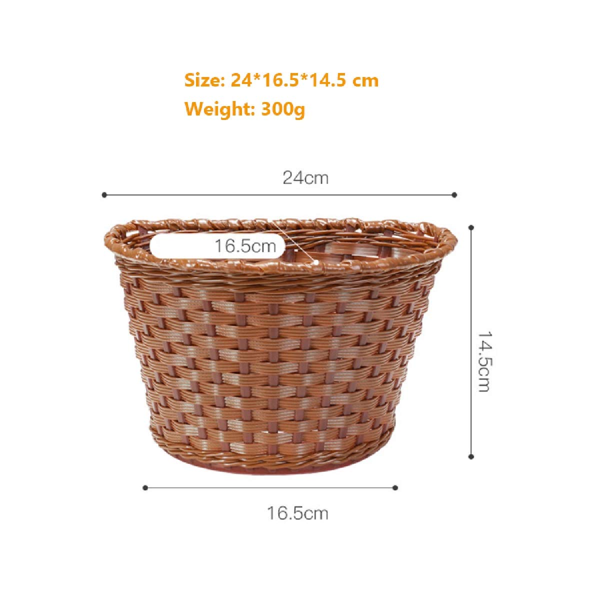 Cesta de Bicicleta Niña, Manillar Retro Tejido Natural Mimbre de Ratán Clásico Retirable Accesorio de Bici Instalación Fácil