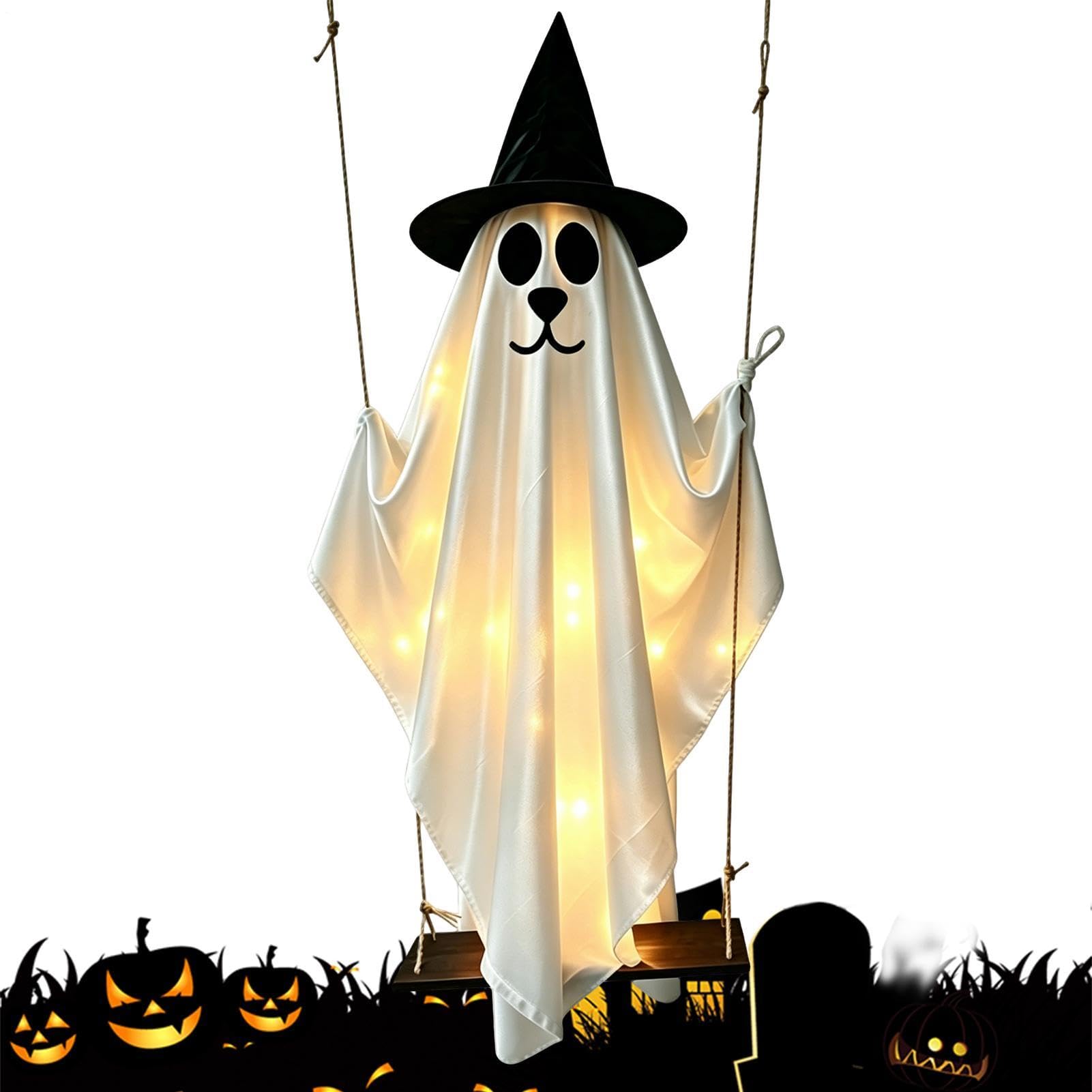 Decorazioni Halloween Esterno Cane Fantasma A Dondolo Per Giardino Da 150