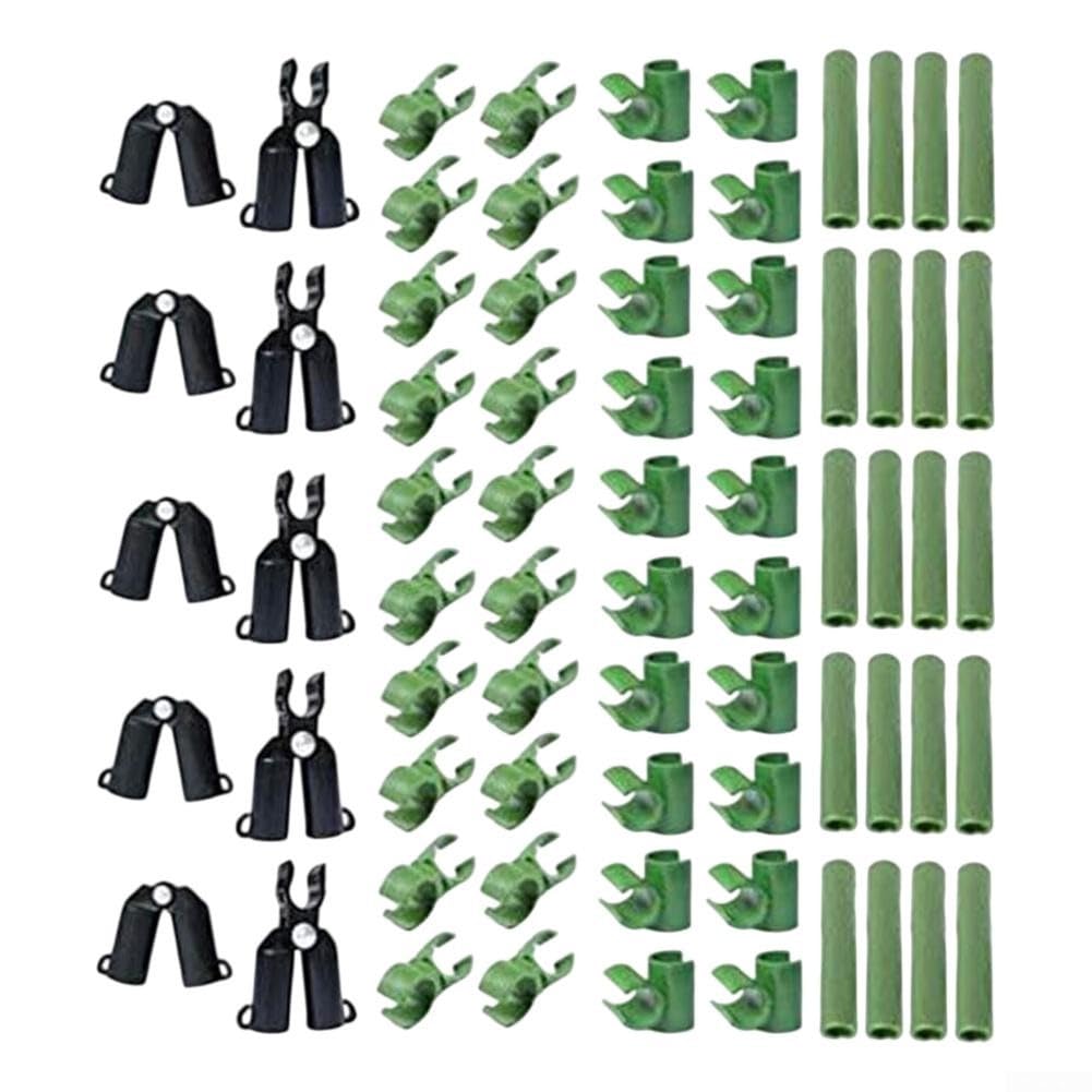 70 conectores ajustables para enrejado de plantas, clips de conector de invernadero de 11 mm, marco de escalada de tubo redondo de invernadero