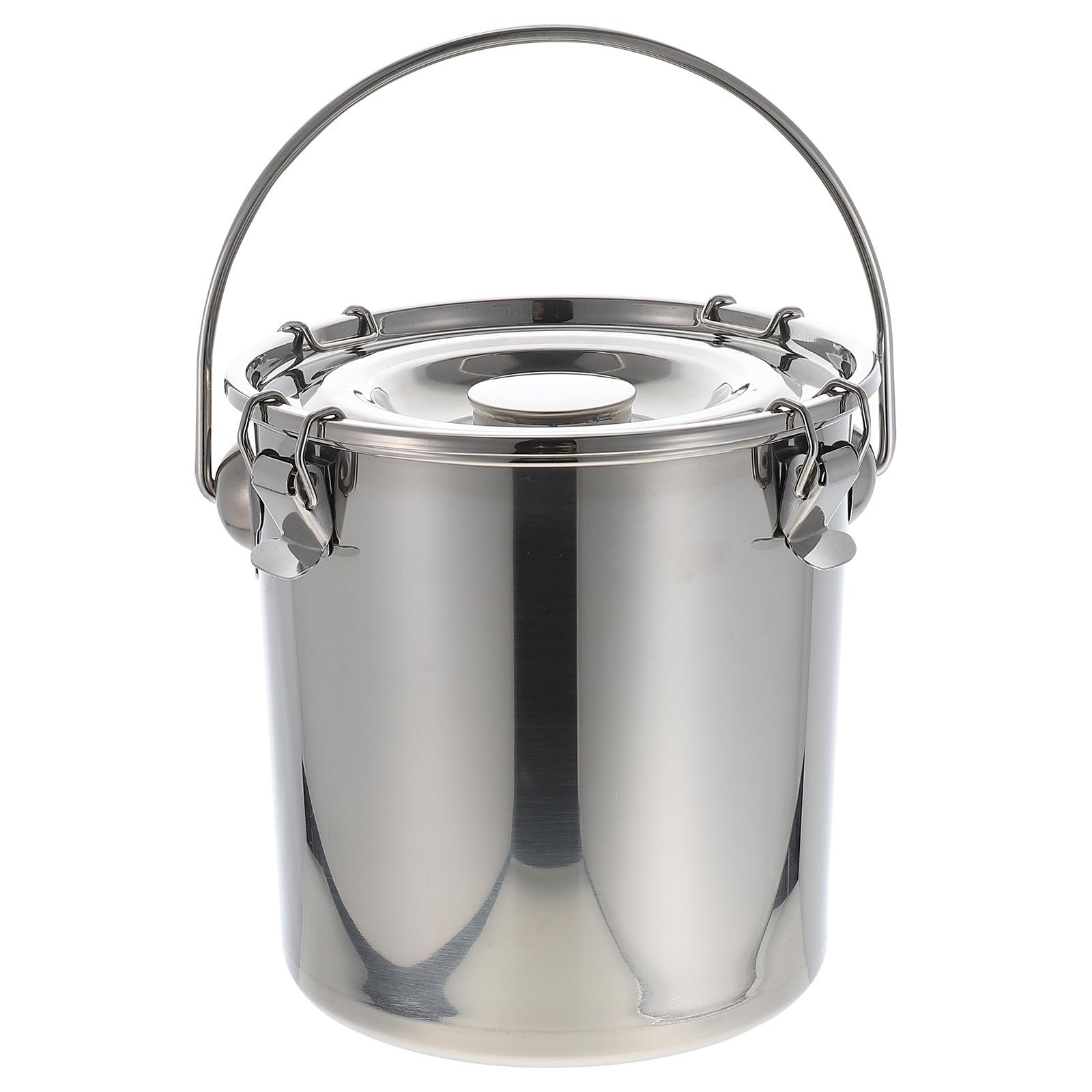 Edelstahl Dichtungs Eimer mit Verschluss, 1 Satz, Silber
