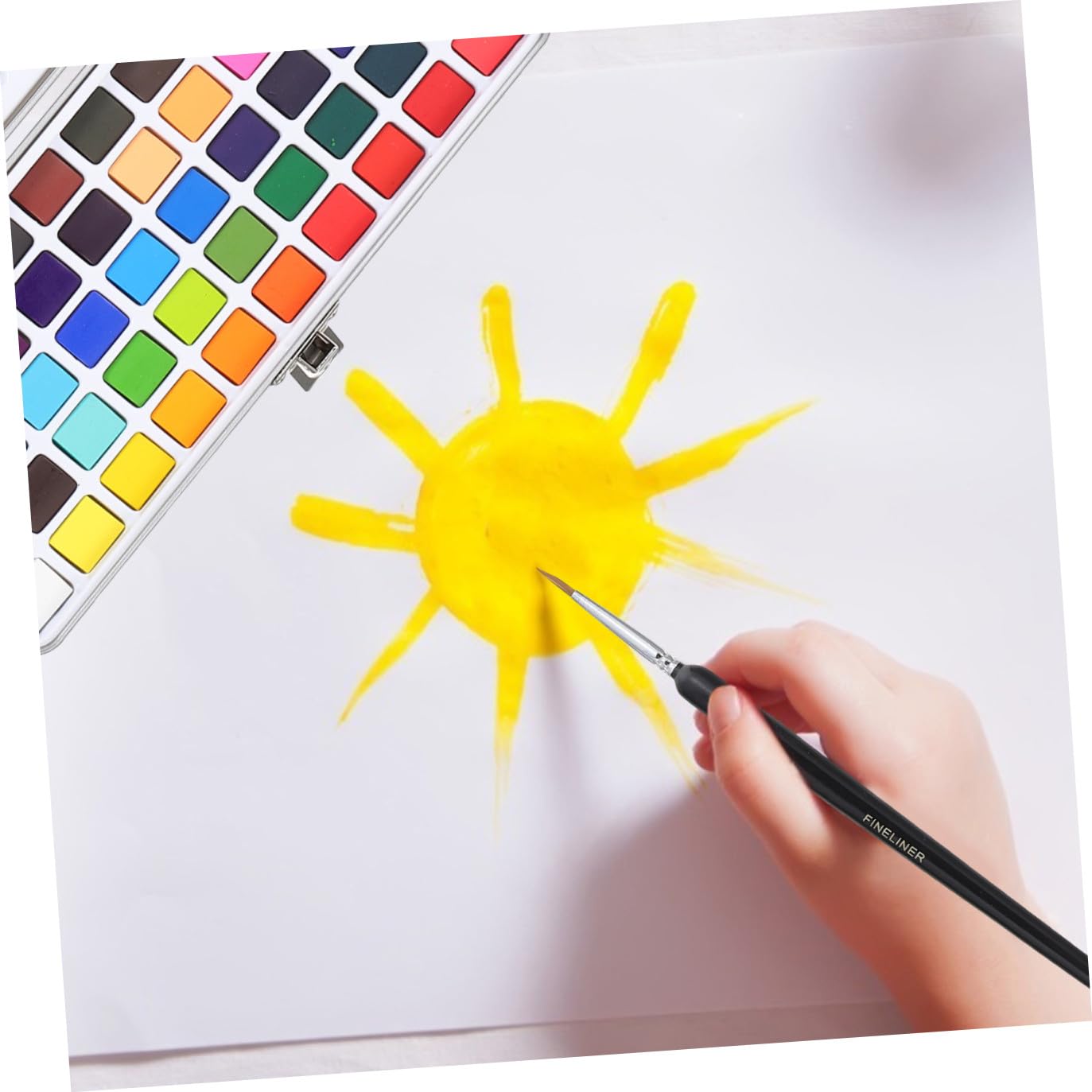 Gadpiparty Kit de Peinture à L'aquarelle Solide 50 Couleurs, Coffret en Fer Portable pour Dessin et Peinture, pour DIY et Artistes