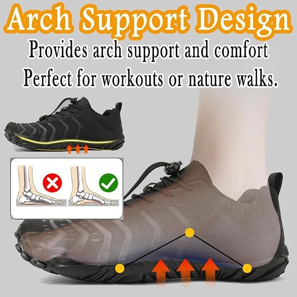MIFAWA Barefoot Shoes Men Women Minimalist Shoes Zero Drop Workout Cross-Trainer Hiking Water Wide Toe Box Hike Footwear Grounded for Women Black - 4