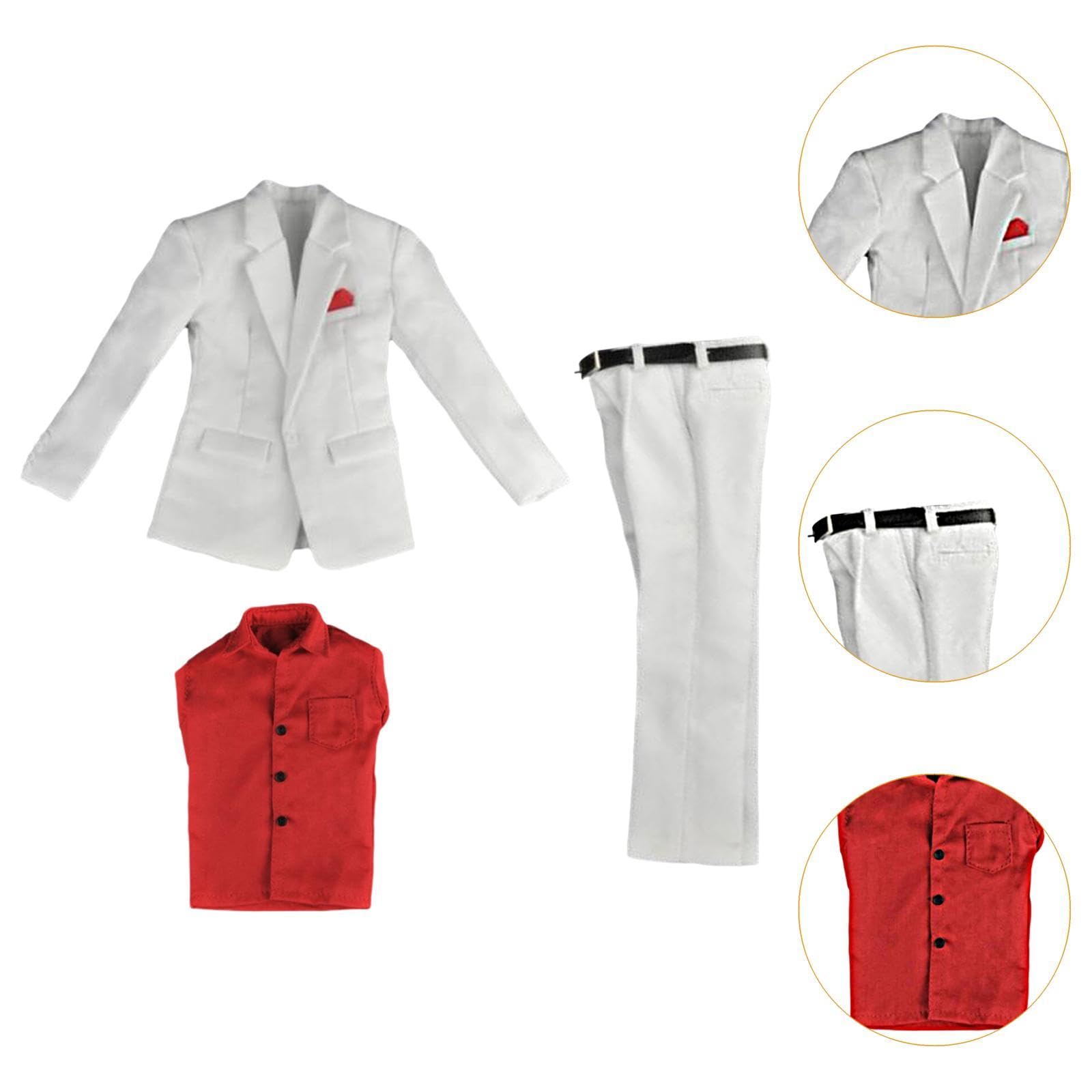 1/6 Maßstab Männliche Figur Puppenkleidung Hemd Hose Mantel Kleidung Modell Outfit