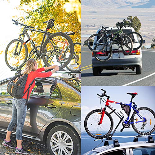 Sannix 4 Pcs Reusable Bike Wheel Strap Adjustable Bike Wheel Stabilizer Straps Bike Rack Strap With Durable Hook (Black And Orange) #TOP4