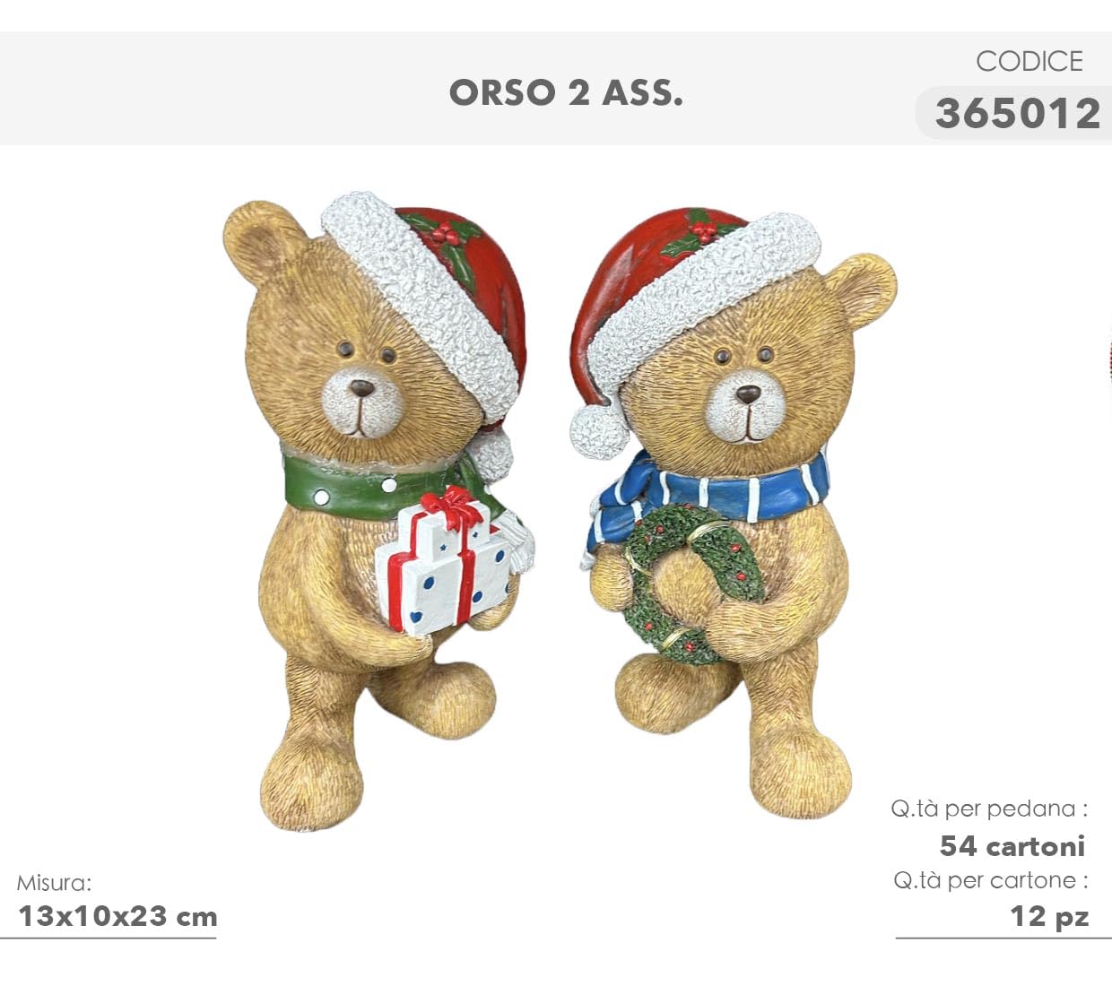 FGF IMPORT EXPORT Bear C/Hat 23 cm 365012