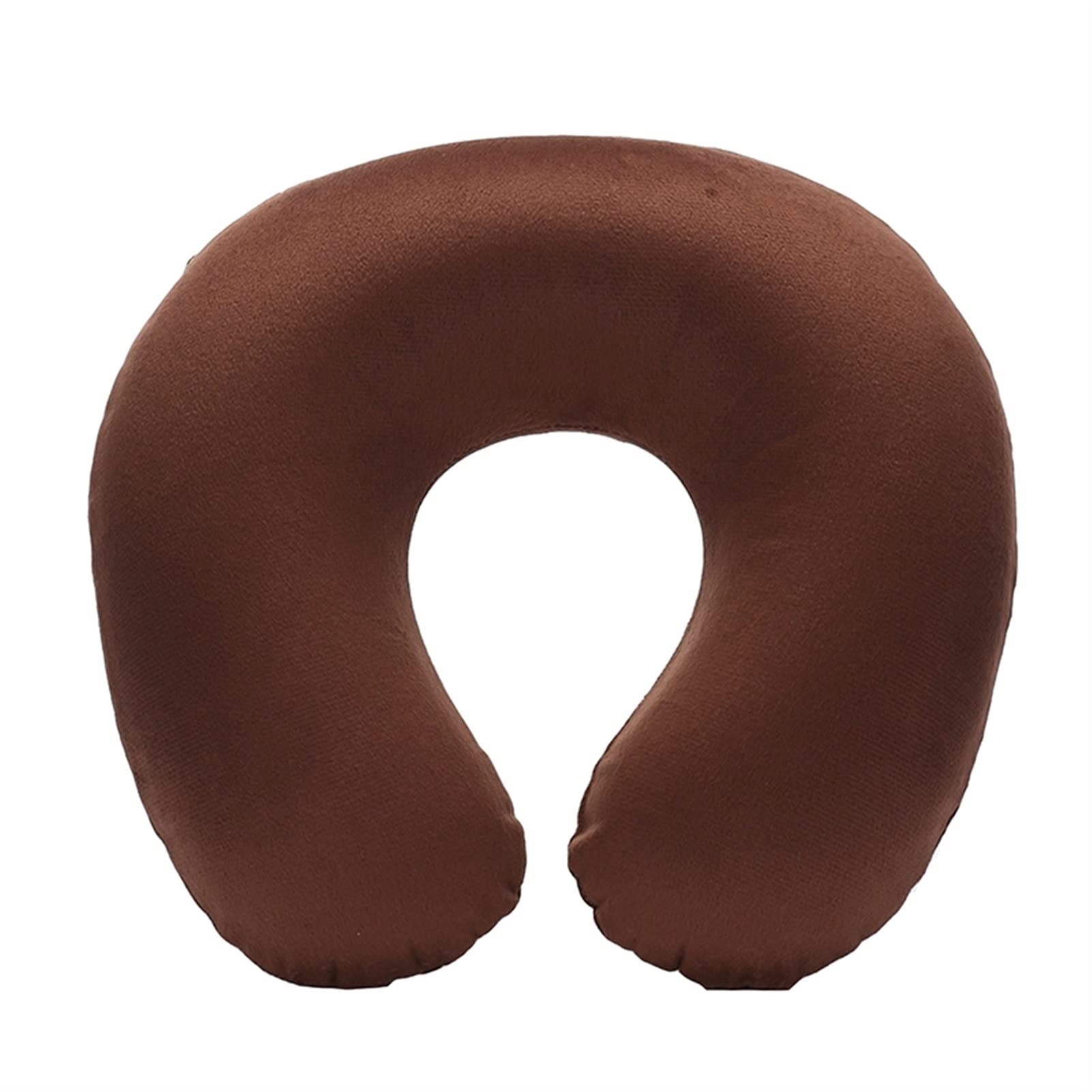 Cuscino a U Cuscino Gonfiabile per Collo Cuscino da Viaggio Cuscino per Collo Alleviare la Fatica Tessili per la Casa Comodo Cuscino per Poggiatesta Portatile Morbido (Colore : Giallo e Blu) (Caffè)
